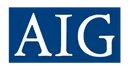 AIG logo on a blue background